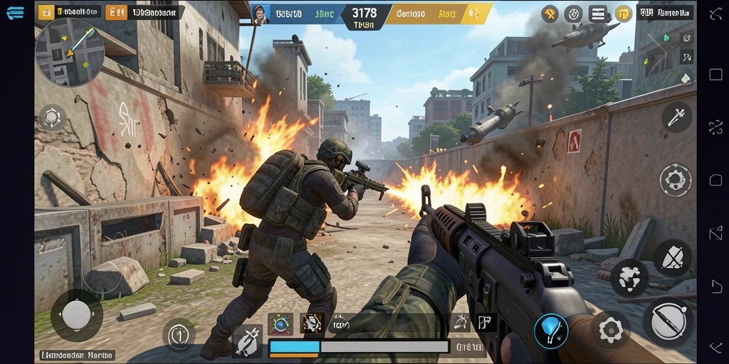 Tampilan seru gameplay 3178 dengan aksi pertempuran TPS.