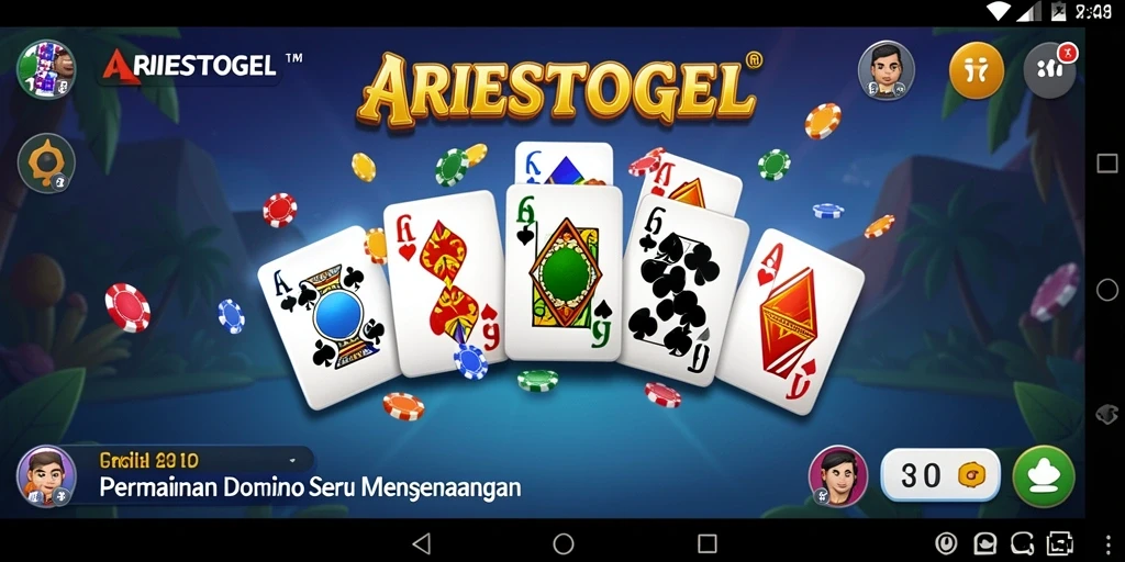 Gameplay seru dalam ARIESTOGEL, cocok untuk penggemar Domino.