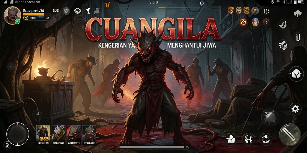 Satu screenshot CUANGILA menampilkan suasana menyeramkan di lokasi gelap.