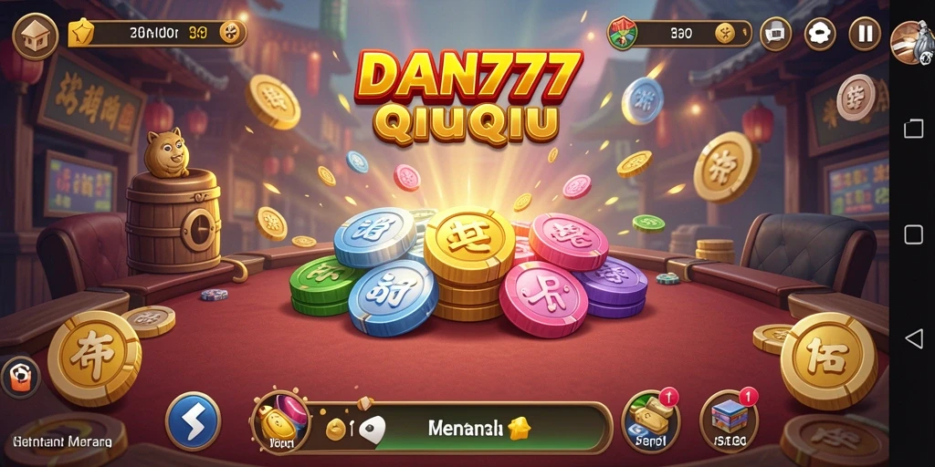 Tampilan seru gameplay QiuQiu di DAN777.