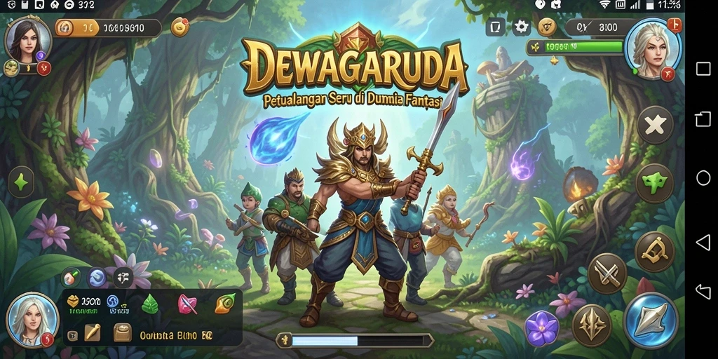 Tampilan gameplay seru dalam dunia petualangan DEWAGARUDA.