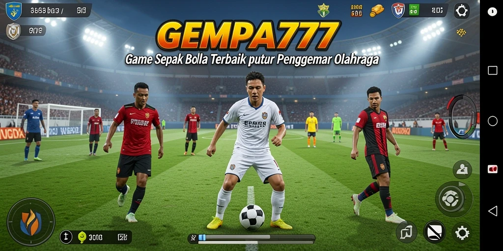 Tampilan gameplay seru dalam GEMPA777 dengan momen menegangkan di lapangan.