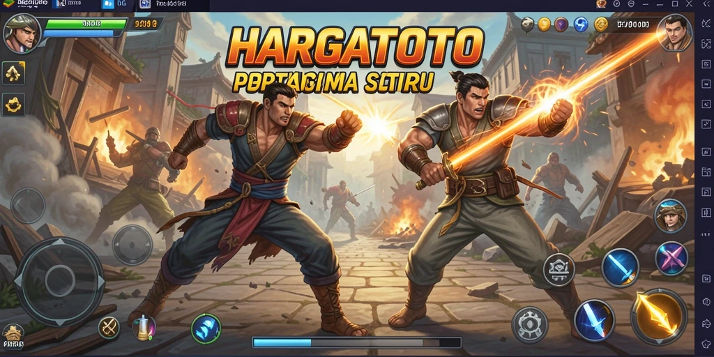 Tangkapan layar menampilkan aksi seru dalam HARGATOTO.