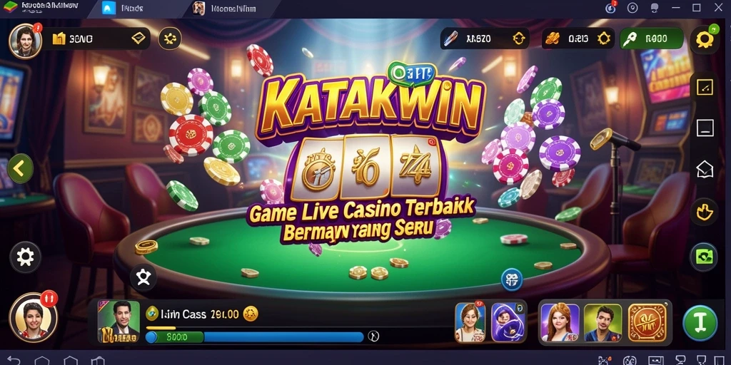 Tampilan gameplay Live Casino KATAKWIN dengan dealer yang berinteraksi langsung.