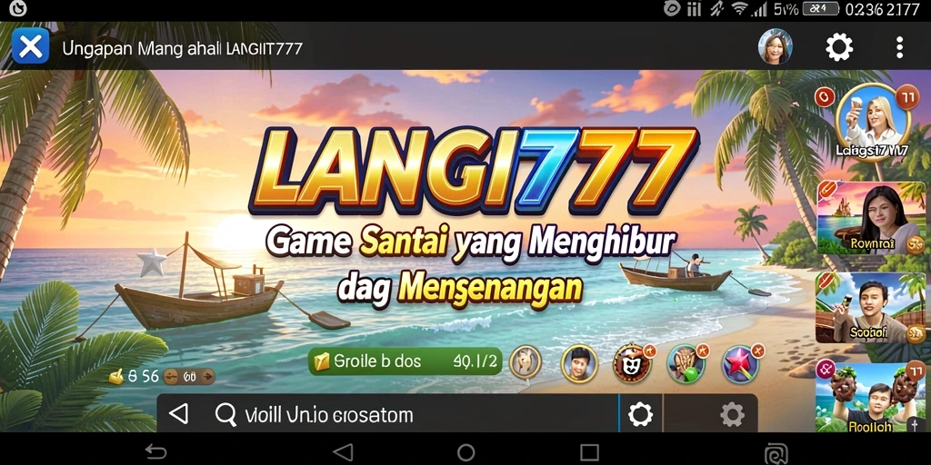 Tampilan gameplay LANGIT777 yang ceria dan mengasyikkan.