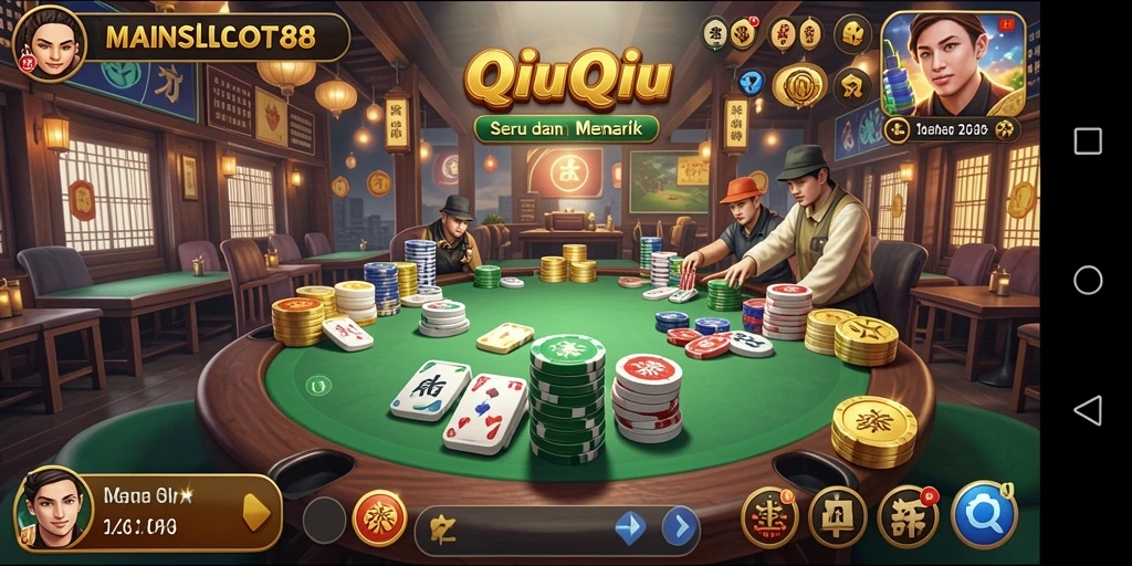 Gameplay QiuQiu yang seru dan penuh strategi.