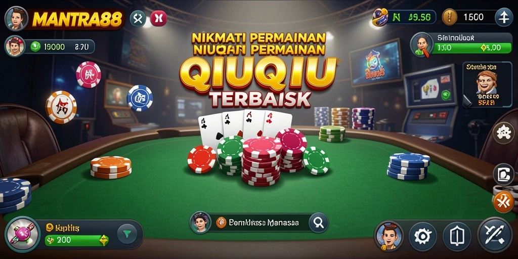 Tampilan gameplay seru dari MANTRA88 saat bermain QiuQiu.