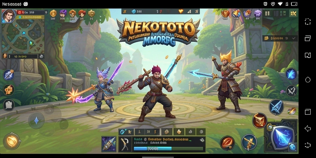 Gameplay NEKOTOTO yang seru dalam dunia MMORPG.